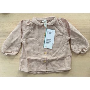 H&M organic cotton gauze blouse - 3-6 month